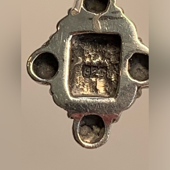 Silpada Vintage RARE VHTF Sterling Silver Square W/ Silver Bead Accent Earrings - Picture 5 of 12